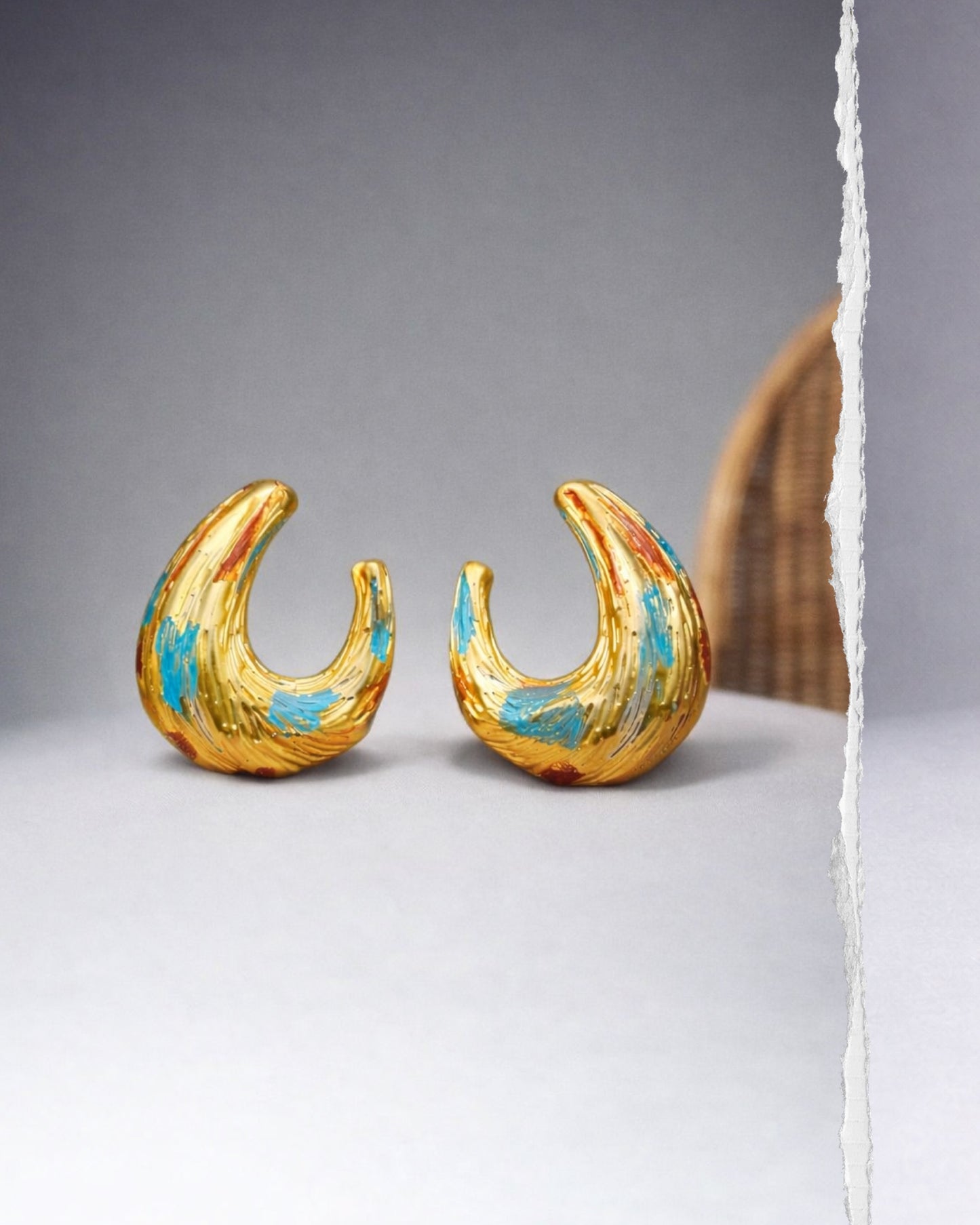 Painted Petal Earrings
