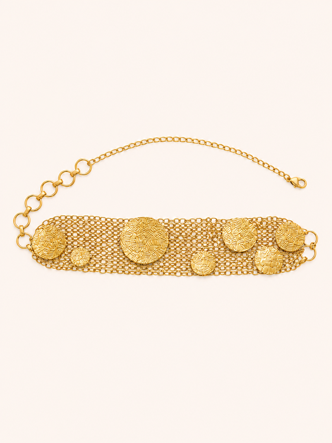 Coin Mesh Choker Set