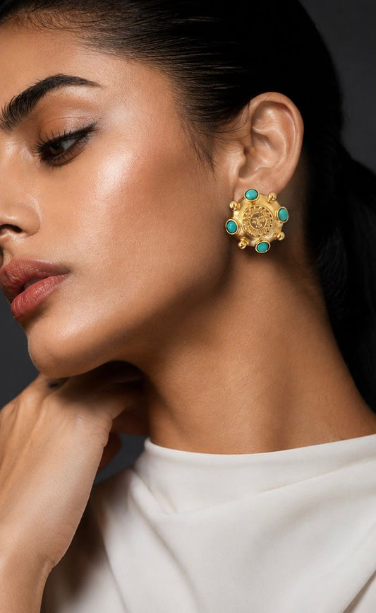 Turquoise Statement Stud