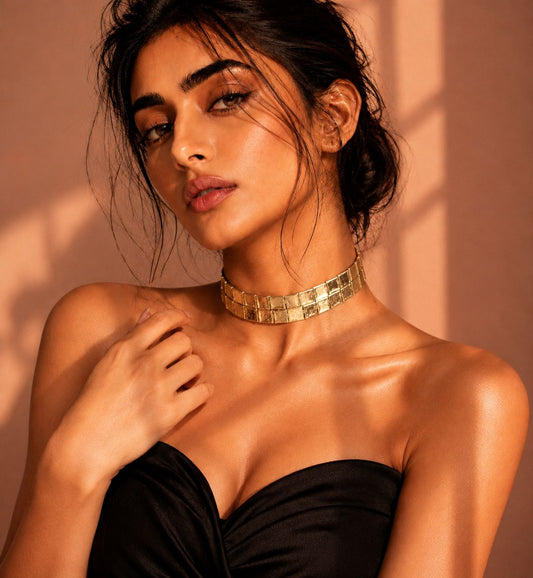 Slate two lines Choker Set